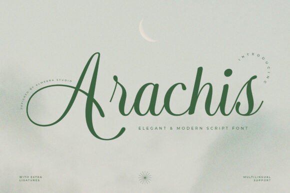 Arachis: A Modern Script Font for Editorial Design