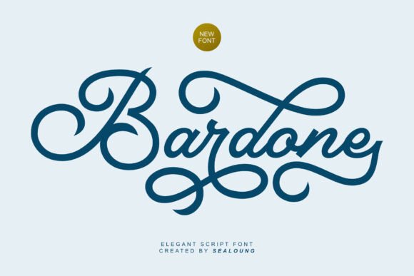 Bardone: A Modern Script Typeface for Elegant Digital Branding