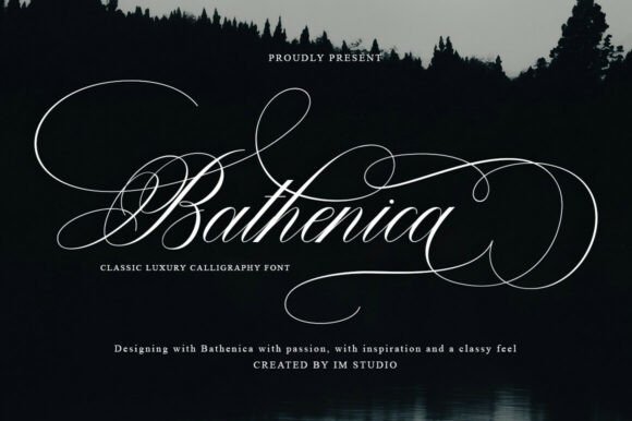 Bathenica Typeface Review: A Refined Script for Elegant Branding