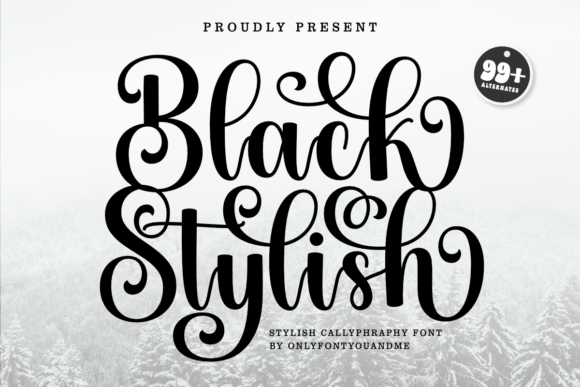 Black Stylish: The Modern Script Typeface for Bold Web Design