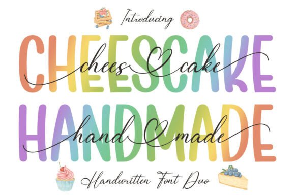 Cheescake Handmade Duo: The Perfect Script Amp Font for Your Craft Shop